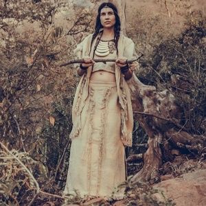 2 Piece Organic Goddess SET Poncho and Skirt